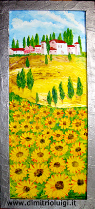 Campagna Toscana Girasoli 110 x 50